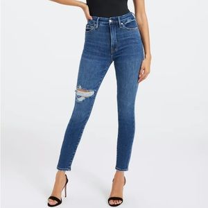 NWT Good American Good Waist Crop Shadow Pockets